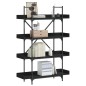 vidaXL Librería de 4 estantes madera ingeniería negro 100x33x145,5 cm vidaXL Librería de 4 estantes madera ingeniería negro 100x33x145,5 cm