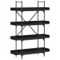 vidaXL Librería de 4 estantes madera ingeniería negro 100x33x145,5 cm vidaXL Librería de 4 estantes madera ingeniería negro 100x33x145,5 cm