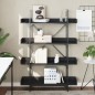 vidaXL Librería de 4 estantes madera ingeniería negro 100x33x145,5 cm vidaXL Librería de 4 estantes madera ingeniería negro 100x33x145,5 cm