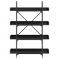 vidaXL Librería de 4 estantes madera ingeniería negro 100x33x145,5 cm vidaXL Librería de 4 estantes madera ingeniería negro 100x33x145,5 cm