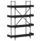 vidaXL Librería de 4 estantes madera ingeniería negro 100x33x145,5 cm vidaXL Librería de 4 estantes madera ingeniería negro 100x33x145,5 cm