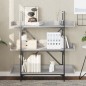 vidaXL Librería de 3 estantes madera gris Sonoma 100x33x108,5 cm vidaXL Librería de 3 estantes madera gris Sonoma 100x33x108,5 cm