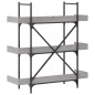 vidaXL Librería de 3 estantes madera gris Sonoma 100x33x108,5 cm vidaXL Librería de 3 estantes madera gris Sonoma 100x33x108,5 cm