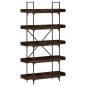 vidaXL Librería de 5 estantes madera ingeniería roble ahumado vidaXL Librería de 5 estantes madera ingeniería roble ahumado
