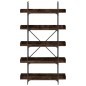 vidaXL Librería de 5 estantes madera ingeniería roble ahumado vidaXL Librería de 5 estantes madera ingeniería roble ahumado