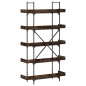 vidaXL Librería de 5 estantes madera ingeniería roble ahumado vidaXL Librería de 5 estantes madera ingeniería roble ahumado