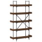 vidaXL Librería 5 estantes madera ingeniería marrón 100x33x180,5 cm vidaXL Librería 5 estantes madera ingeniería marrón 100x33x180,5 cm