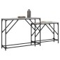 vidaXL Mesas consola apilables 2 pzas madera ingeniería gris Sonoma vidaXL Mesas consola apilables 2 pzas madera ingeniería gris Sonoma