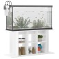 vidaXL Soporte de acuario madera ingeniería blanco brillo 120x40x60 cm vidaXL Soporte de acuario madera ingeniería blanco brillo 120x40x60 cm
