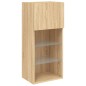 vidaXL Muebles TV pared con LED 5 pzas madera ingeniería roble Sonoma vidaXL Muebles TV pared con LED 5 pzas madera ingeniería roble Sonoma
