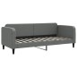 vidaXL Sofá cama con colchón tela gris oscuro 80x200 cm vidaXL Sofá cama con colchón tela gris oscuro 80x200 cm
