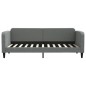 vidaXL Sofá cama con colchón tela gris oscuro 80x200 cm vidaXL Sofá cama con colchón tela gris oscuro 80x200 cm