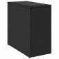vidaXL Mesa auxiliar jardín tapa vidrio ratán PE negro 58x27,5x55 cm vidaXL Mesa auxiliar jardín tapa vidrio ratán PE negro 58x27,5x55 cm
