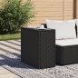 vidaXL Mesa auxiliar jardín tapa vidrio ratán PE negro 58x27,5x55 cm vidaXL Mesa auxiliar jardín tapa vidrio ratán PE negro 58x27,5x55 cm