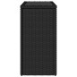 vidaXL Mesa auxiliar jardín tapa vidrio ratán PE negro 58x27,5x55 cm vidaXL Mesa auxiliar jardín tapa vidrio ratán PE negro 58x27,5x55 cm