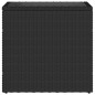 vidaXL Mesa auxiliar jardín tapa vidrio ratán PE negro 58x27,5x55 cm vidaXL Mesa auxiliar jardín tapa vidrio ratán PE negro 58x27,5x55 cm