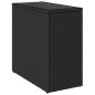 vidaXL Mesa auxiliar jardín tapa vidrio ratán PE negro 58x27,5x55 cm vidaXL Mesa auxiliar jardín tapa vidrio ratán PE negro 58x27,5x55 cm