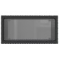 vidaXL Mesa auxiliar jardín tapa vidrio ratán PE negro 58x27,5x55 cm vidaXL Mesa auxiliar jardín tapa vidrio ratán PE negro 58x27,5x55 cm