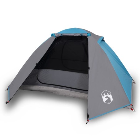 vidaXL Tienda de campaña 2 personas tafetán 185T azul 224x248x118 cm
