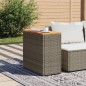 vidaXL Mesa auxiliar jardín tapa madera ratán PE gris 58x27,5x55 cm vidaXL Mesa auxiliar jardín tapa madera ratán PE gris 58x27,5x55 cm