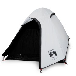 vidaXL Tienda de campaña 2 personas tafetán 185T blanco 254x135x112 cm