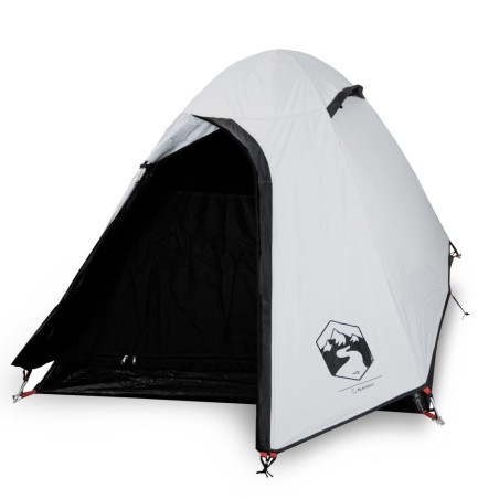 vidaXL Tienda de campaña 2 personas tafetán 185T blanco 254x135x112 cm