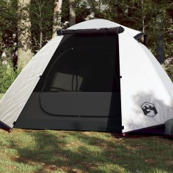 vidaXL Tienda de campaña 2 personas tafetán 185T blanco 224x248x118 cm