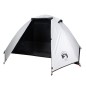 vidaXL Tienda de campaña 2 personas tafetán 185T blanco 224x248x118 cm