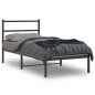 vidaXL Estructura de cama con cabecero metal negro 90x190 cm vidaXL Estructura de cama con cabecero metal negro 90x190 cm