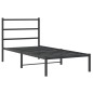 vidaXL Estructura de cama con cabecero metal negro 90x190 cm vidaXL Estructura de cama con cabecero metal negro 90x190 cm