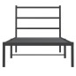 vidaXL Estructura de cama con cabecero metal negro 90x190 cm vidaXL Estructura de cama con cabecero metal negro 90x190 cm