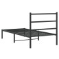 vidaXL Estructura de cama con cabecero metal negro 90x190 cm vidaXL Estructura de cama con cabecero metal negro 90x190 cm