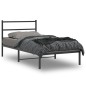 vidaXL Estructura de cama con cabecero metal negro 100x200 cm vidaXL Estructura de cama con cabecero metal negro 100x200 cm