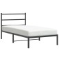 vidaXL Estructura de cama con cabecero metal negro 100x200 cm vidaXL Estructura de cama con cabecero metal negro 100x200 cm