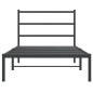 vidaXL Estructura de cama con cabecero metal negro 100x200 cm vidaXL Estructura de cama con cabecero metal negro 100x200 cm