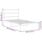 vidaXL Estructura de cama con cabecero metal negro 100x200 cm vidaXL Estructura de cama con cabecero metal negro 100x200 cm