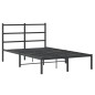 vidaXL Estructura de cama con cabecero metal negro 120x190 cm