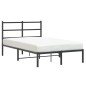 vidaXL Estructura de cama con cabecero metal negro 120x190 cm