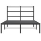 vidaXL Estructura de cama con cabecero metal negro 120x190 cm
