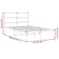 vidaXL Estructura de cama con cabecero metal negro 120x190 cm