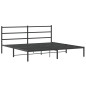 vidaXL Estructura de cama con cabecero metal negro 180x200 cm vidaXL Estructura de cama con cabecero metal negro 180x200 cm