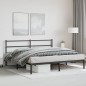 vidaXL Estructura de cama con cabecero metal negro 180x200 cm vidaXL Estructura de cama con cabecero metal negro 180x200 cm