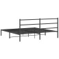 vidaXL Estructura de cama con cabecero metal negro 180x200 cm vidaXL Estructura de cama con cabecero metal negro 180x200 cm