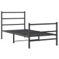 vidaXL Estructura de cama con cabecero y estribo metal negro 90x200 cm vidaXL Estructura de cama con cabecero y estribo metal negro 90x200 cm