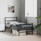 vidaXL Estructura de cama con cabecero y estribo metal negro 90x200 cm vidaXL Estructura de cama con cabecero y estribo metal negro 90x200 cm