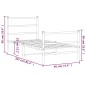 vidaXL Estructura de cama con cabecero y estribo metal negro 90x200 cm vidaXL Estructura de cama con cabecero y estribo metal negro 90x200 cm