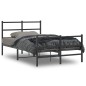 vidaXL Estructura de cama con cabecero y estribo metal negro 120x200cm vidaXL Estructura de cama con cabecero y estribo metal negro 120x200cm