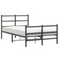 vidaXL Estructura de cama con cabecero y estribo metal negro 120x200cm vidaXL Estructura de cama con cabecero y estribo metal negro 120x200cm