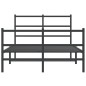 vidaXL Estructura de cama con cabecero y estribo metal negro 120x200cm vidaXL Estructura de cama con cabecero y estribo metal negro 120x200cm