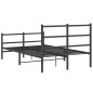 vidaXL Estructura de cama con cabecero y estribo metal negro 120x200cm vidaXL Estructura de cama con cabecero y estribo metal negro 120x200cm